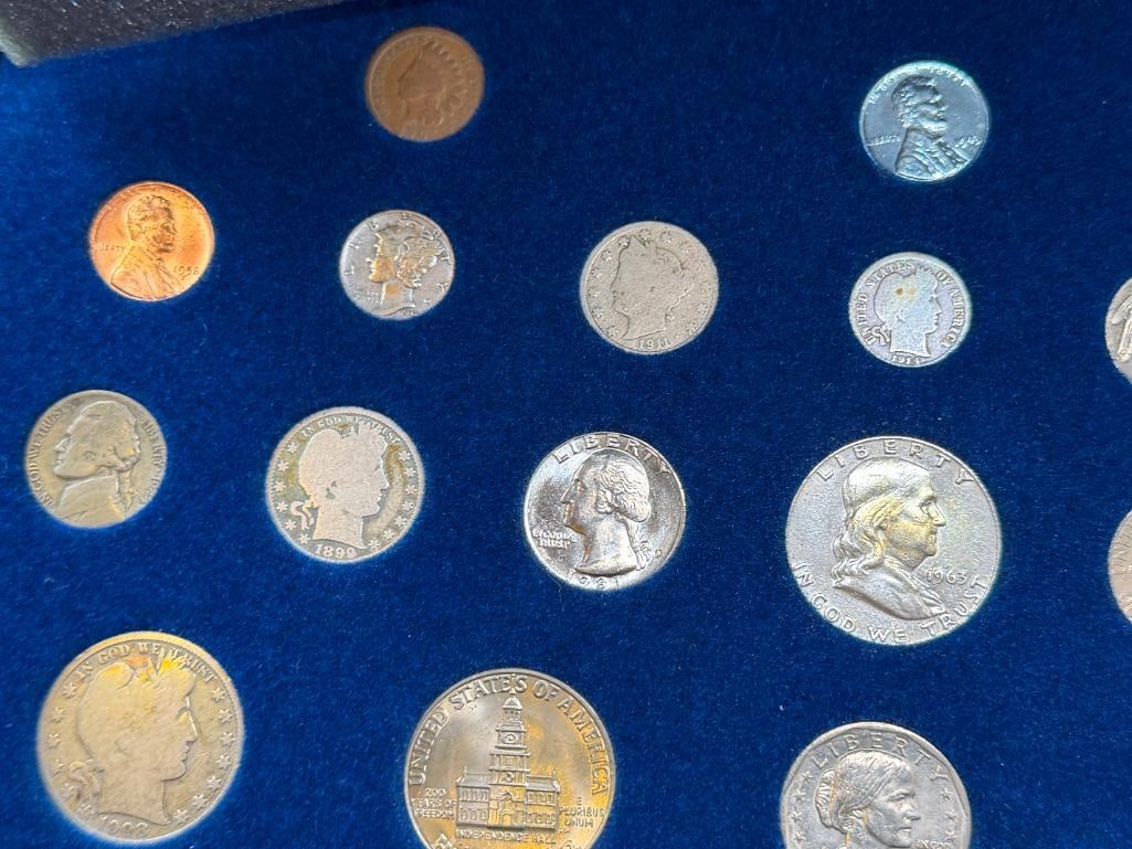 COINS OF THE 20TH CENTURY SET FEATURING 27 COINS INCLUDING SEVERAL 90% SILVER COINS - 7
