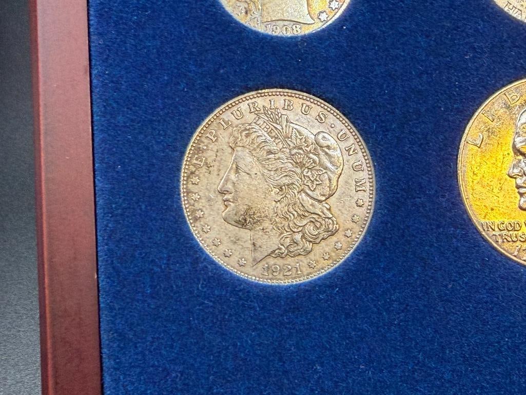 COINS OF THE 20TH CENTURY SET FEATURING 27 COINS INCLUDING SEVERAL 90% SILVER COINS - 9
