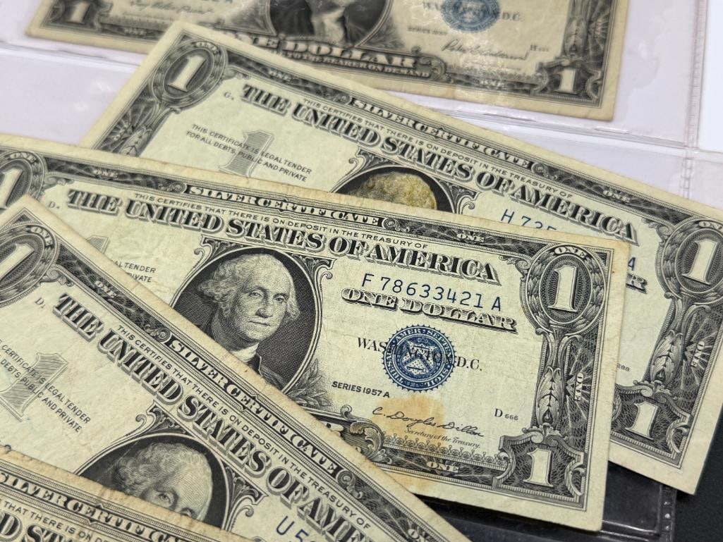 SEVEN U.S. $ SILVER CERTIFICATES INCLUDING TWO STAR NOTES - 11