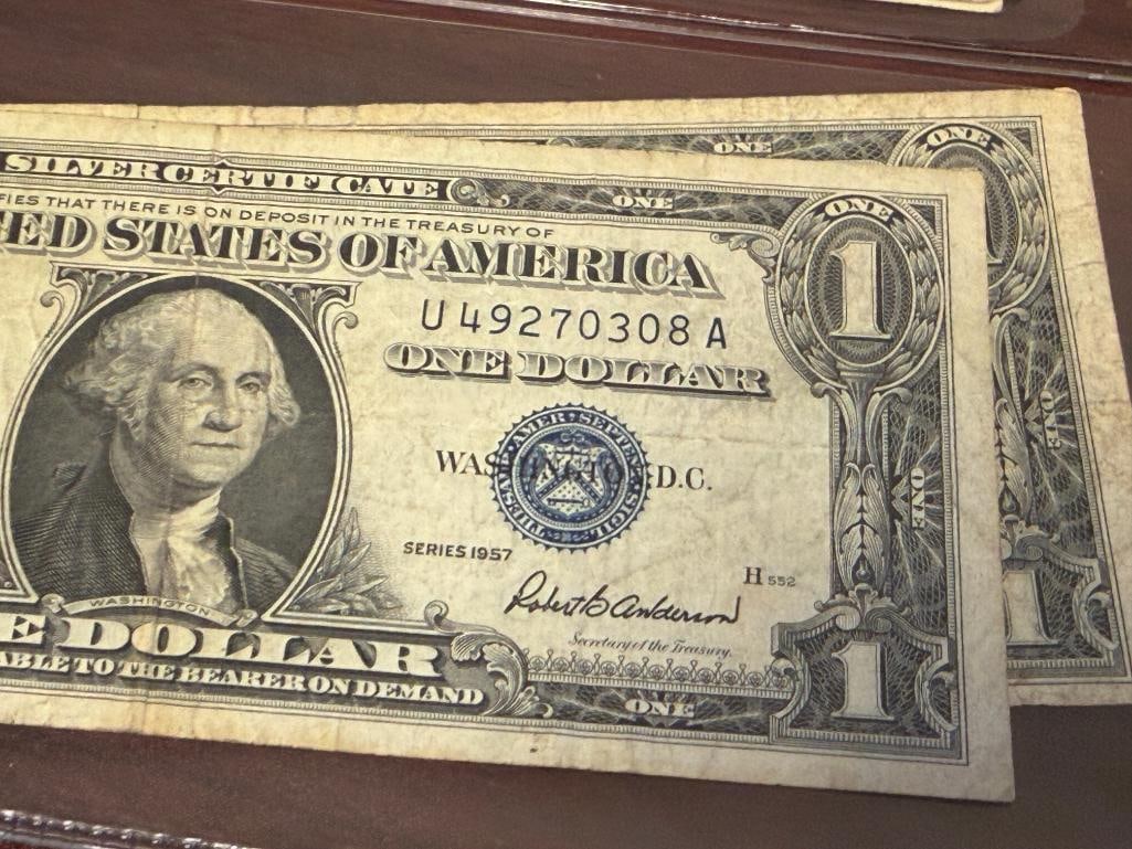 SEVEN U.S. $ SILVER CERTIFICATES INCLUDING TWO STAR NOTES - 13