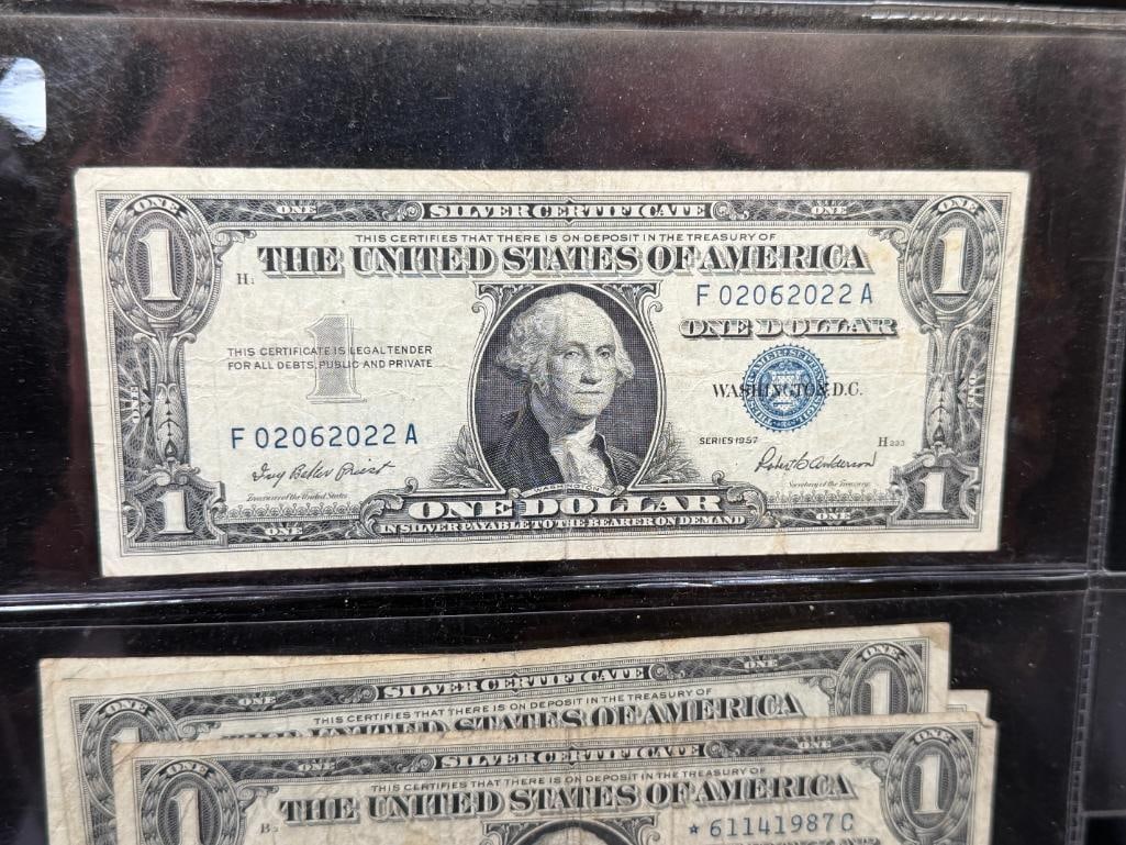 SEVEN U.S. $ SILVER CERTIFICATES INCLUDING TWO STAR NOTES - 2