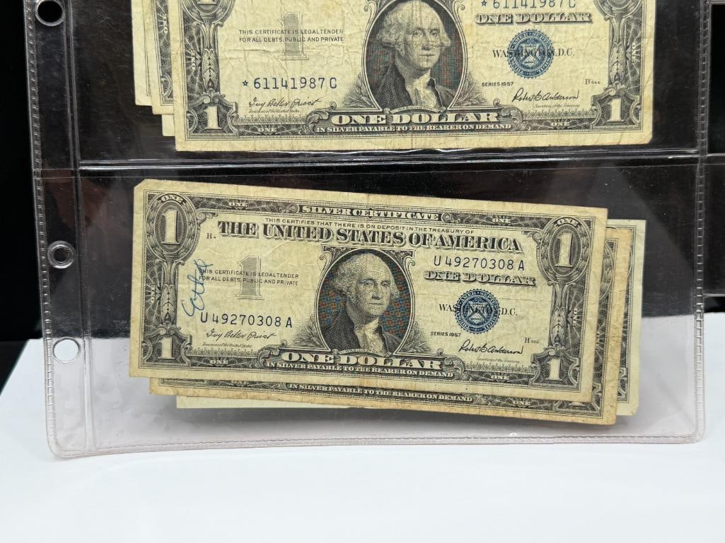 SEVEN U.S. $ SILVER CERTIFICATES INCLUDING TWO STAR NOTES - 5