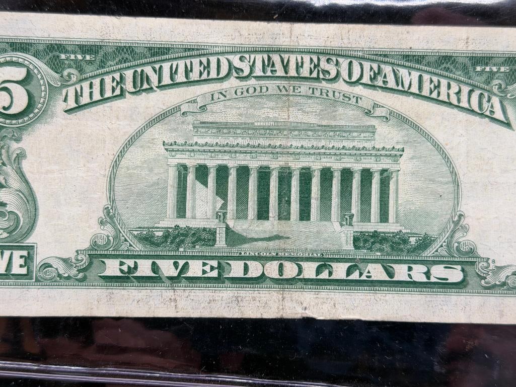 THREE 1963 U.S. $5 CURRENCY NOTES FEATURING RED SEALS - 13