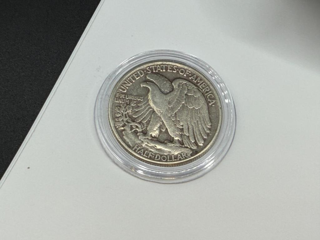 1945 HISTORIC U.S. SILVER HALF DOLLARS SET INCLUDING THREE WALKING LIBERTY SILVER HALF DOLLARS - 8