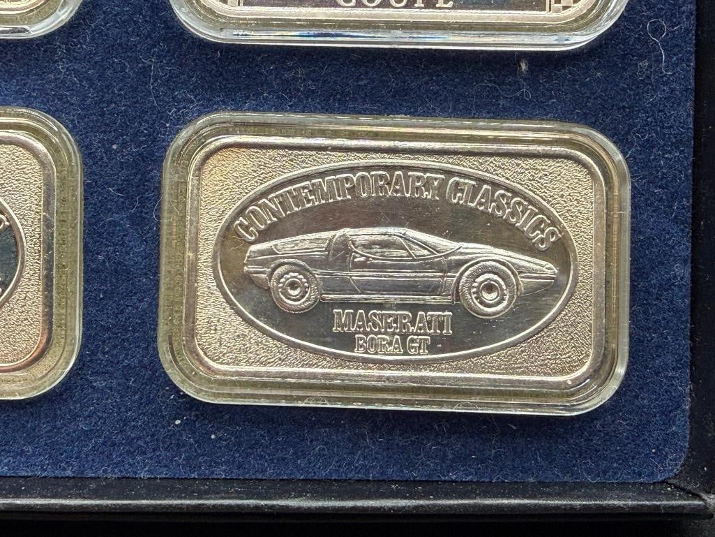 SIX COLLECTIBLE CONTEMPORARY CLASSICS AND GM CORVETTE DESIGNED .999 FINE SILVER BARS - 5