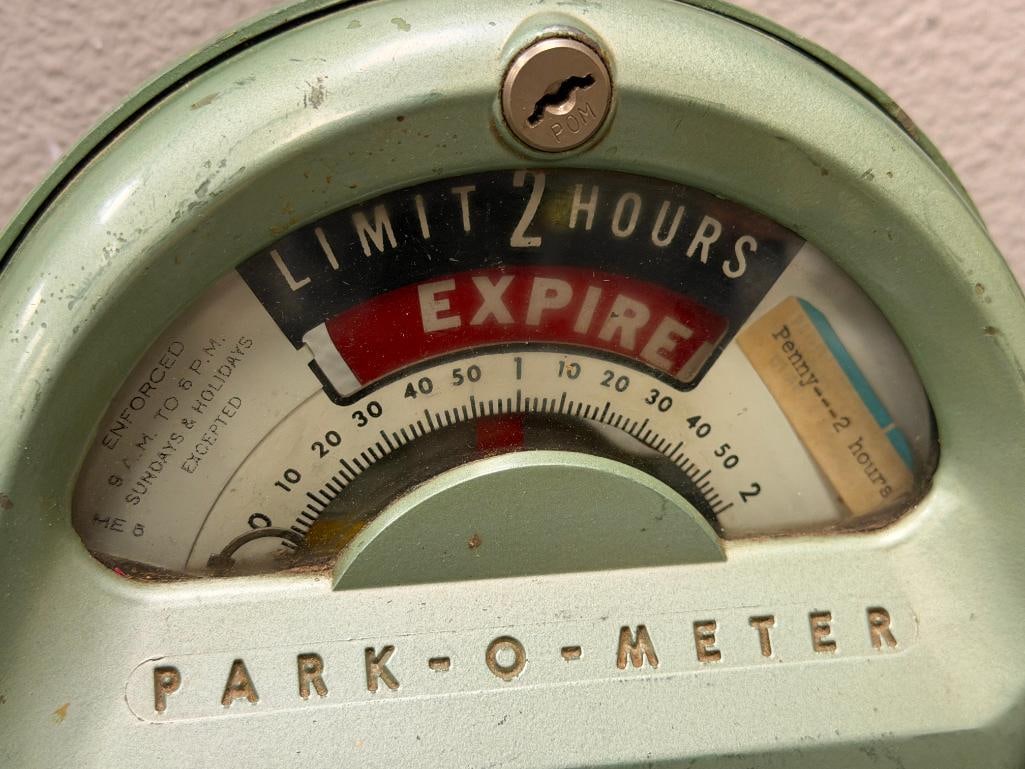 1940'S - 1950'S ROCKWELL MANUFACTURING CO. PARK-O-METER PARKING METER - 3
