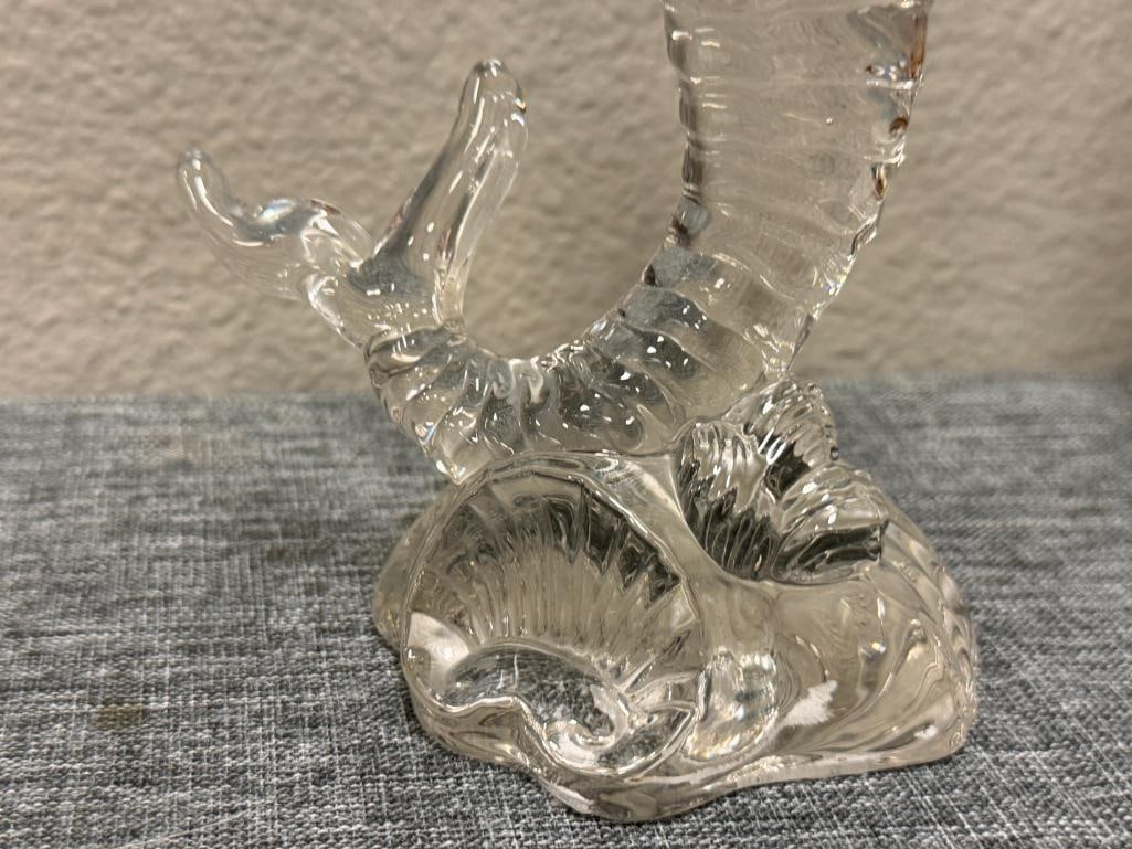 CRYSTAL FIGURE OF A MERMAID STANDING ON A SHELL - 6