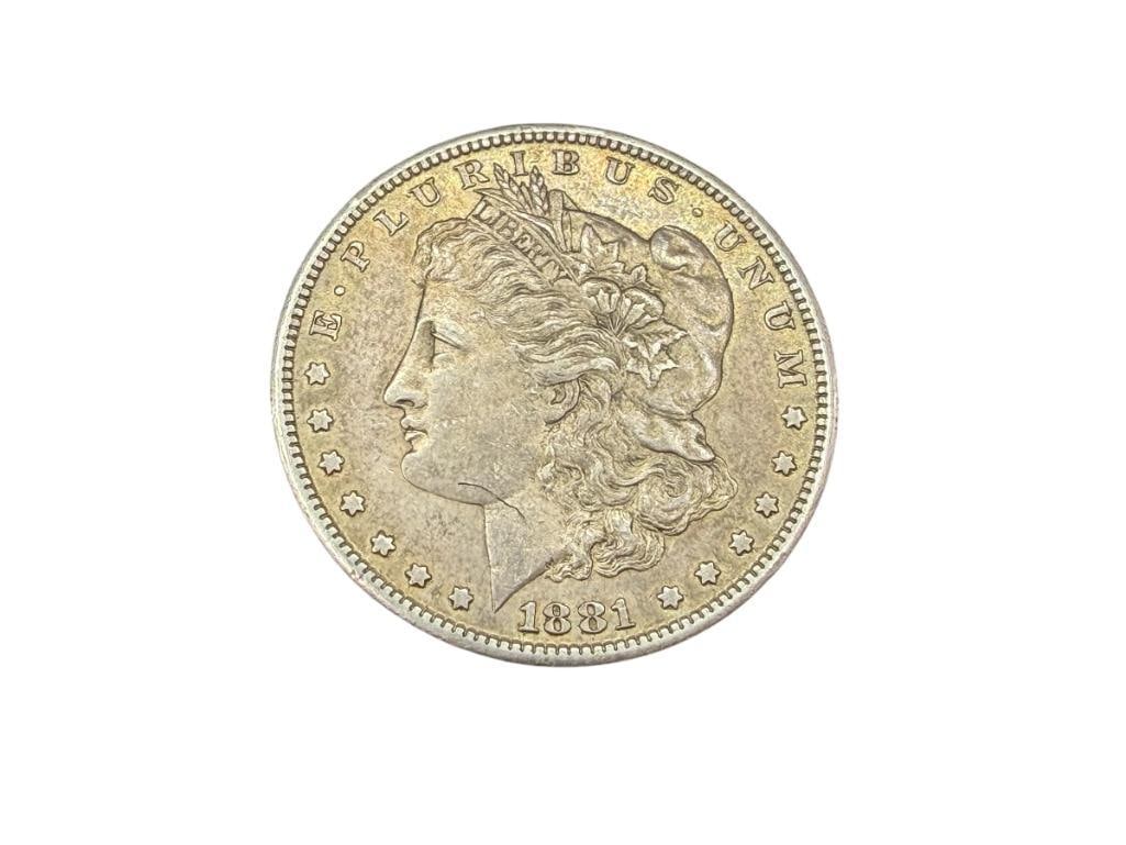 1881-S U.S. MORGAN SILVER DOLLAR: 90% SILVER
