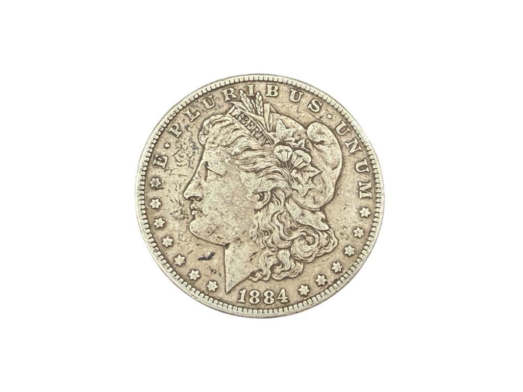1884 U.S. MORGAN SILVER DOLLAR: 90% SILVER