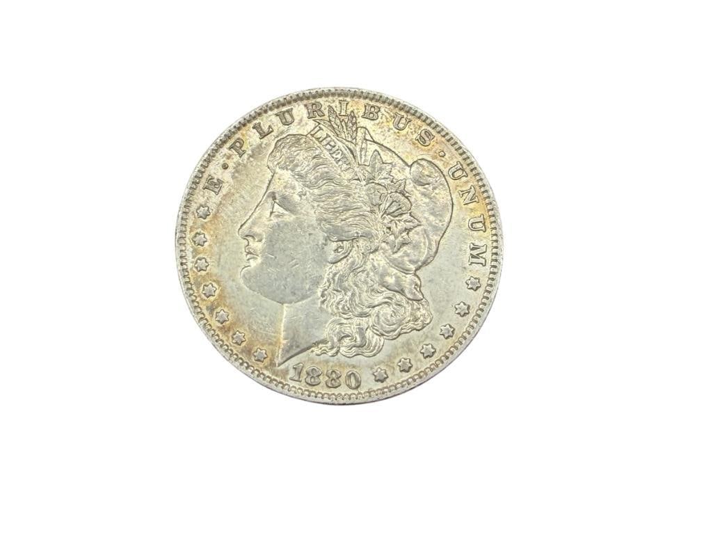 1880-O U.S. MORGAN SILVER DOLLAR: 90% SILVER