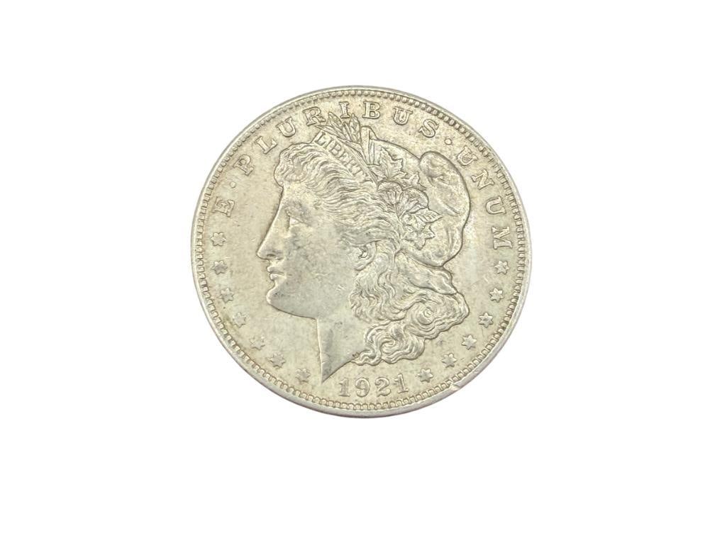 1921 U.S. MORGAN SILVER DOLLAR: 90% SILVER