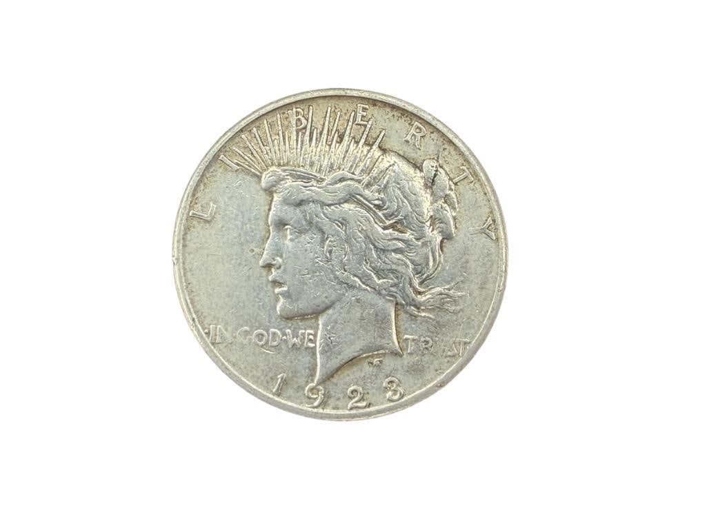 1923-S U.S. PEACE SILVER DOLLAR: 90% SILVER