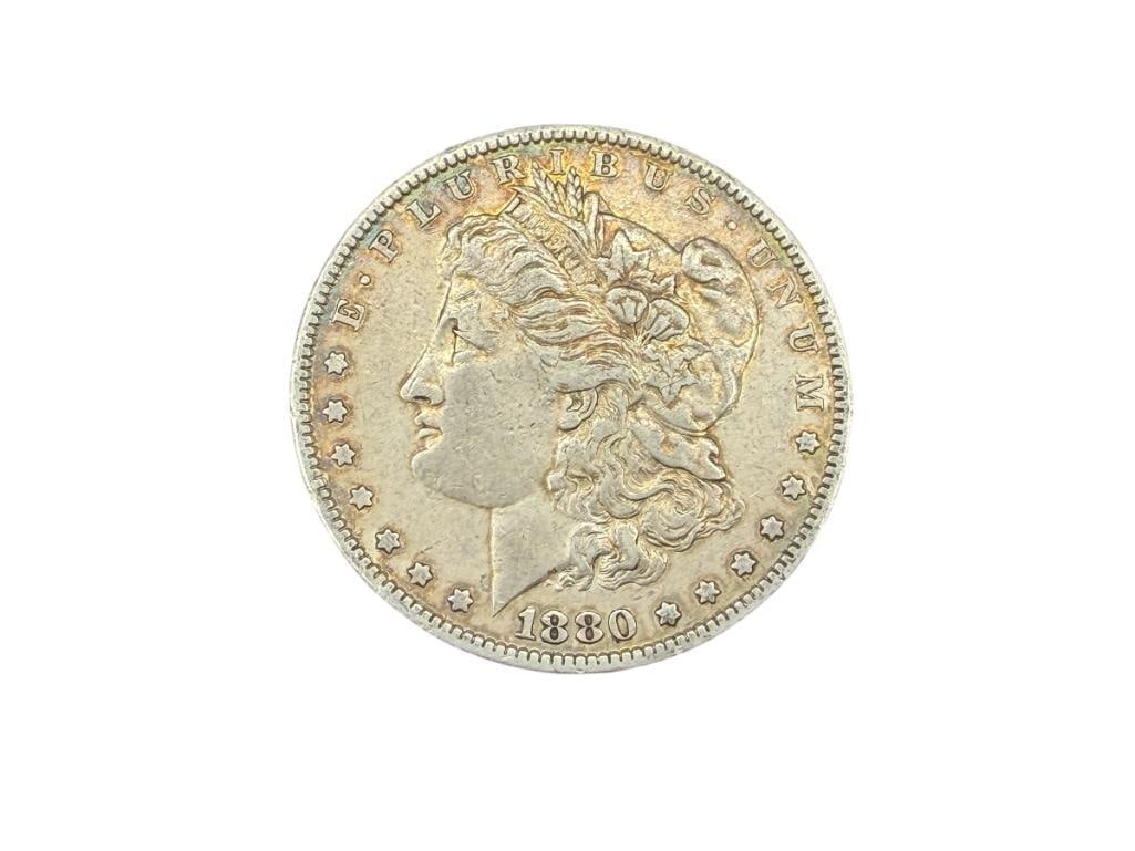 1880 U.S. MORGAN SILVER DOLLAR: 90% SILVER