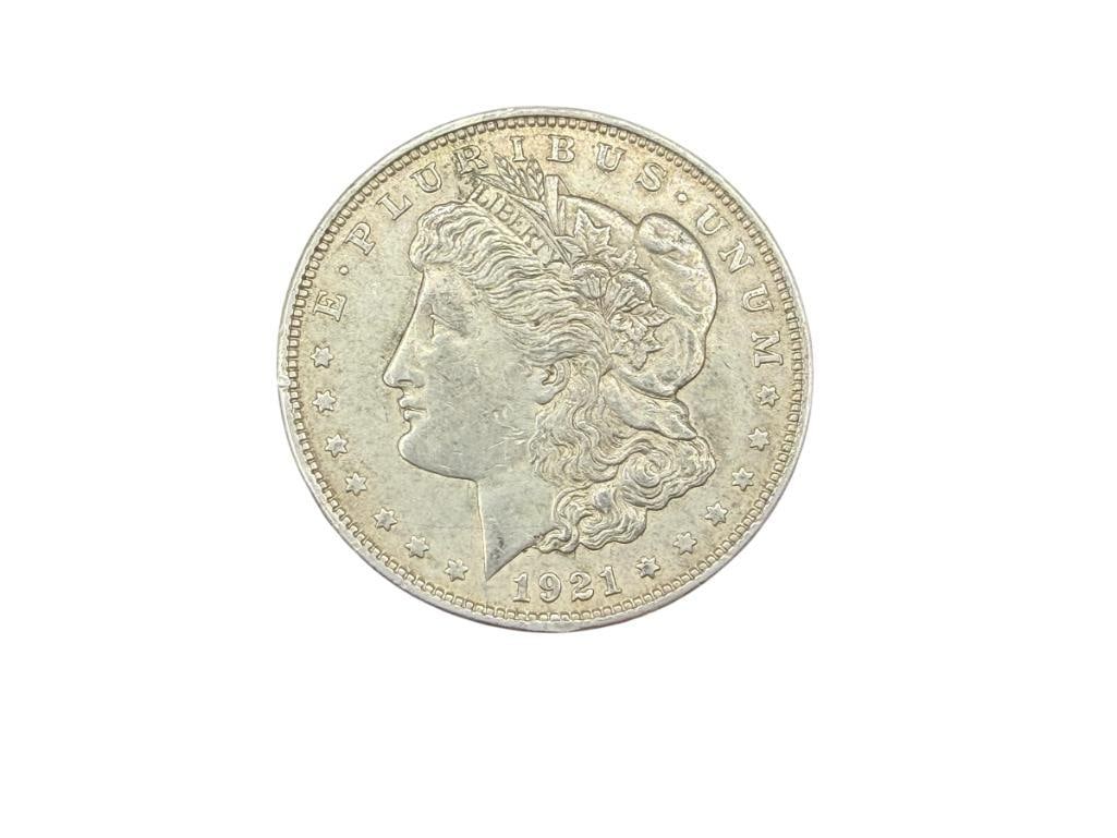 1921 U.S. MORGAN SILVER DOLLAR: 90% SILVER