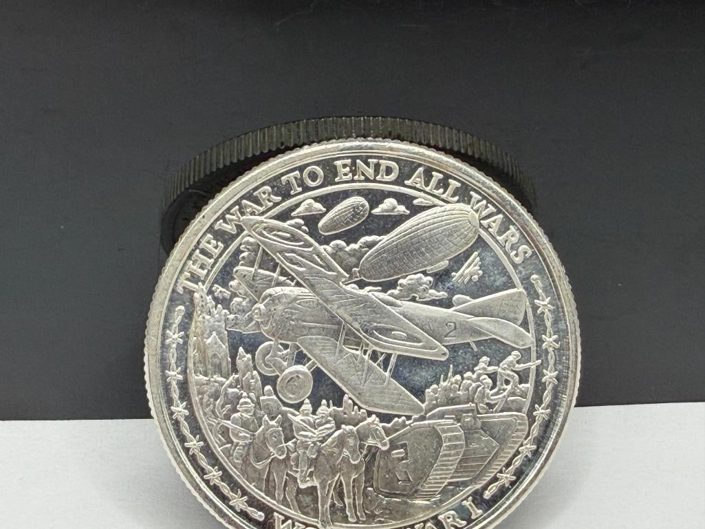2019 WORLD WAR I COMMEMORATIVE .999 FINE SILVER COIN - 5