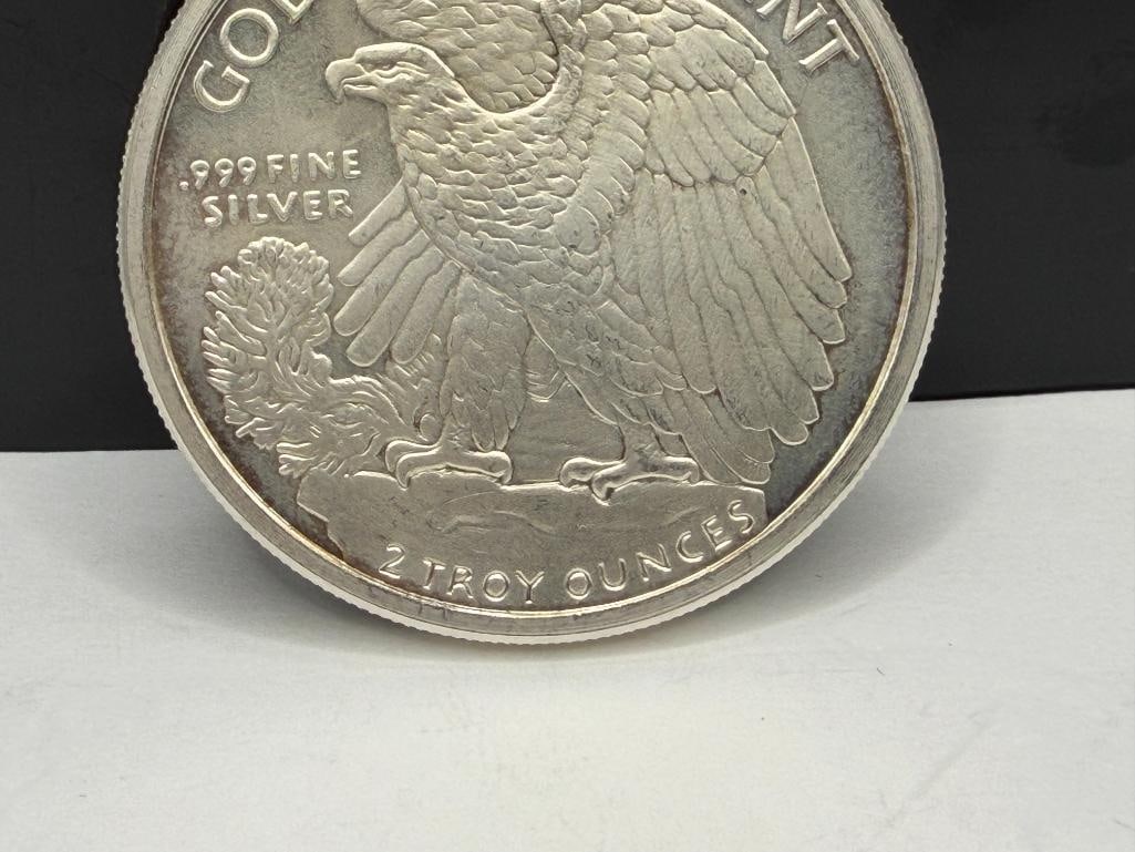 GOLDEN STATE MINT U.S. AMERICAN SILVER EAGLE DESIGN .999 FINE SILVER ROUND - 3