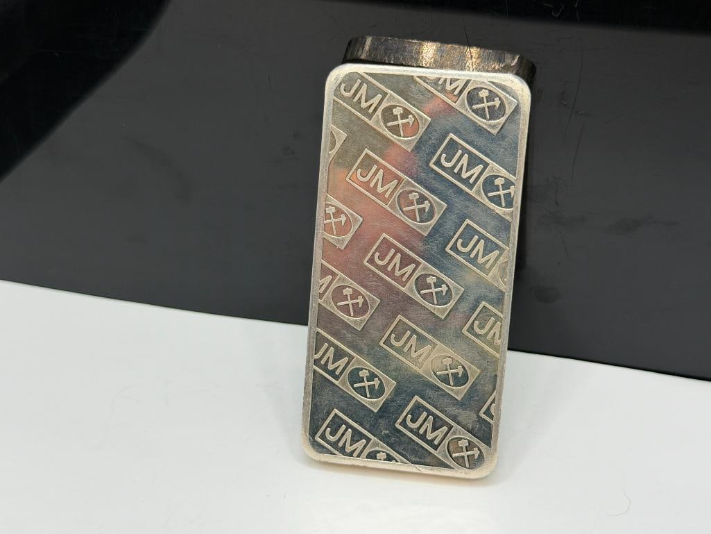 JOHNSON MATTHEY ASSAYERS & REFINERS .999 FINE SILVER 10 TROY OUNCE BAR - 4