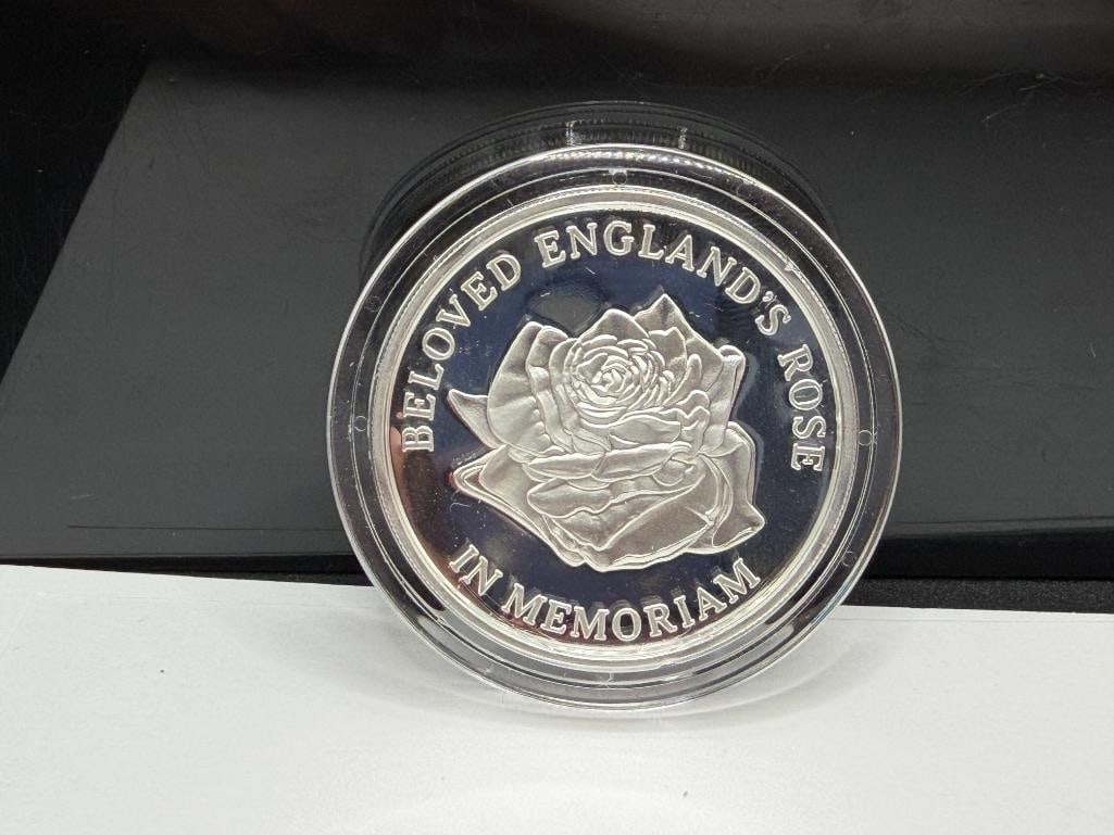 DIANA PRINCESS OF WALES COMMEMORATIVE .999 FINE SILVER ROUND - 4