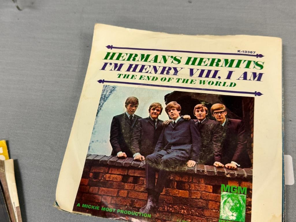 12 45 RPM VINYL ALBUMS THE BEATLES, THE BEACH BOYS, ROY ORBISON, FRANKIE AVALON, BOBBY VINTON - 6