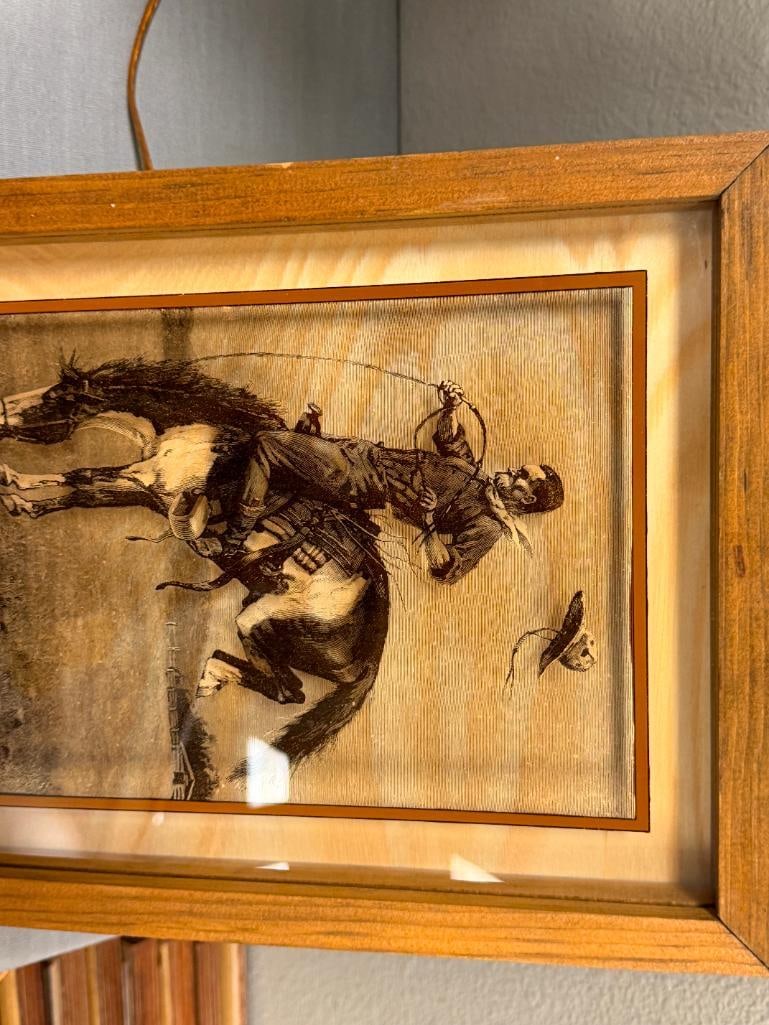 LUCID LINES PHOTOGRAPHY ON GLASS FREDERIC REMINGTON WESTERN ART ON GLASS - 2