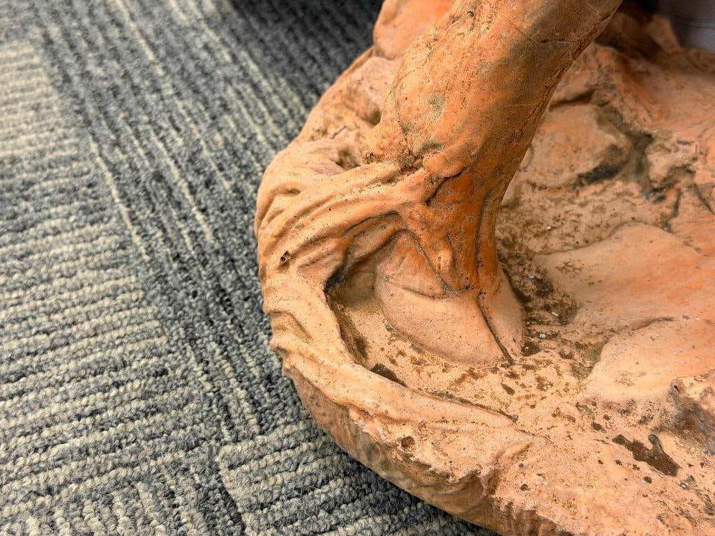CAST CEMENT / CONCRETE BABY DEER / FAWN YARD DECOR / ART FIGURE - 6