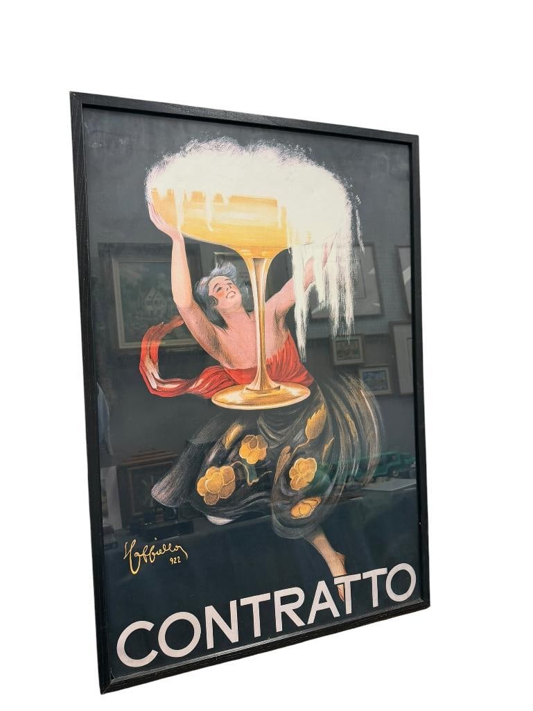REPRODUCTION VINTAGE ITALIAN ADVERTISING POSTER BY LEONETTO CAPPIELLO FOR CONTRATTO SPARKLING WINE - 3