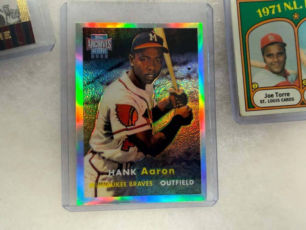 BASEBALL HALL OF FAME PLAYER CARDS WILLIE MAYS, HANK AARON, MICKEY MANTLE, NOLAN RYAN, BOB GIBSON - 12