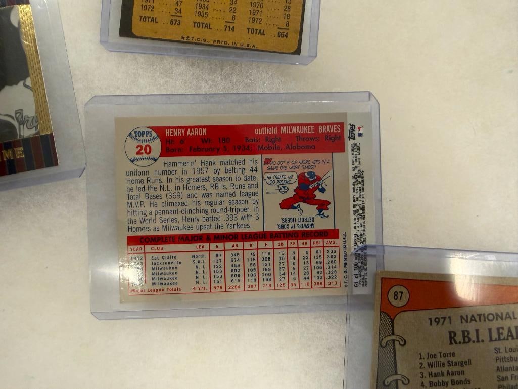 BASEBALL HALL OF FAME PLAYER CARDS WILLIE MAYS, HANK AARON, MICKEY MANTLE, NOLAN RYAN, BOB GIBSON - 14