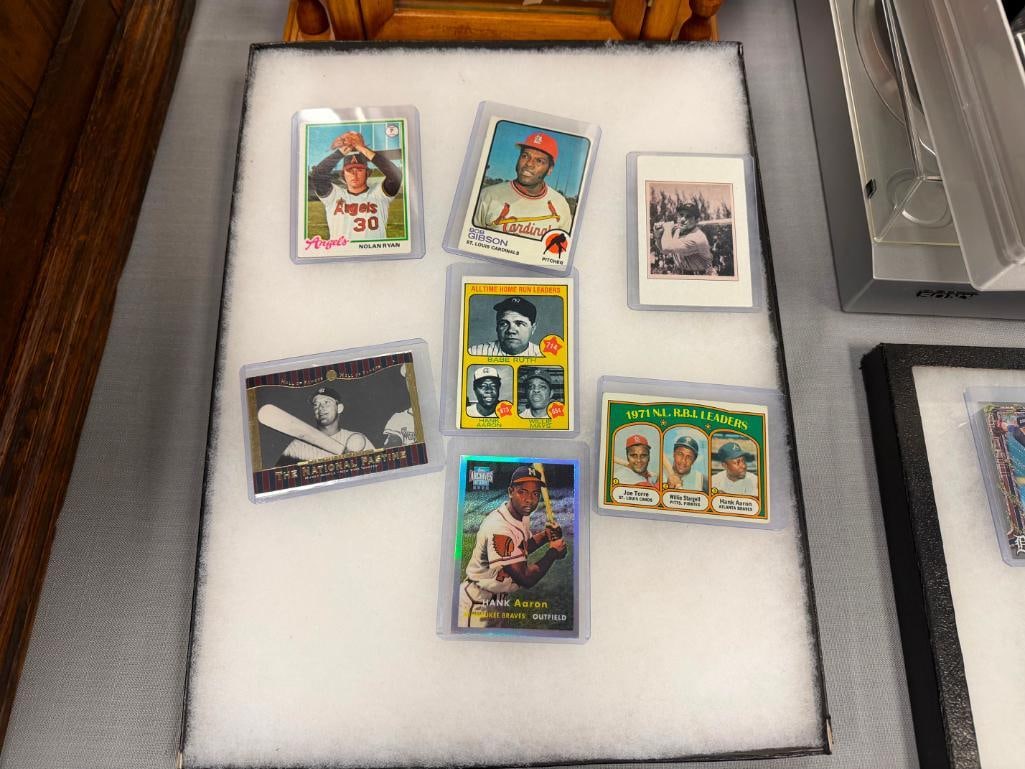 BASEBALL HALL OF FAME PLAYER CARDS WILLIE MAYS, HANK AARON, MICKEY MANTLE, NOLAN RYAN, BOB GIBSON - 2