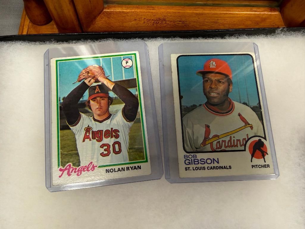 BASEBALL HALL OF FAME PLAYER CARDS WILLIE MAYS, HANK AARON, MICKEY MANTLE, NOLAN RYAN, BOB GIBSON - 4