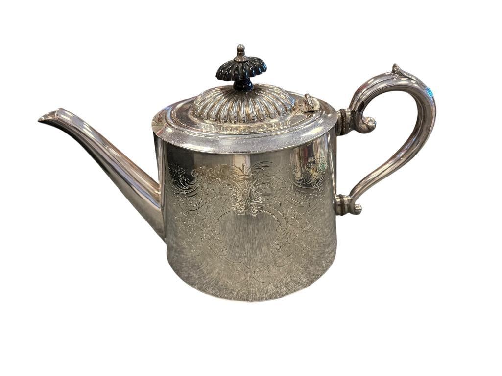 VINTAGE WILLIAM ADAMS ENGLISH SILVER PLATED COFFE POT ENGRAVED 1958 PUPILS MAXWELL SCHOOL (1 of 9)