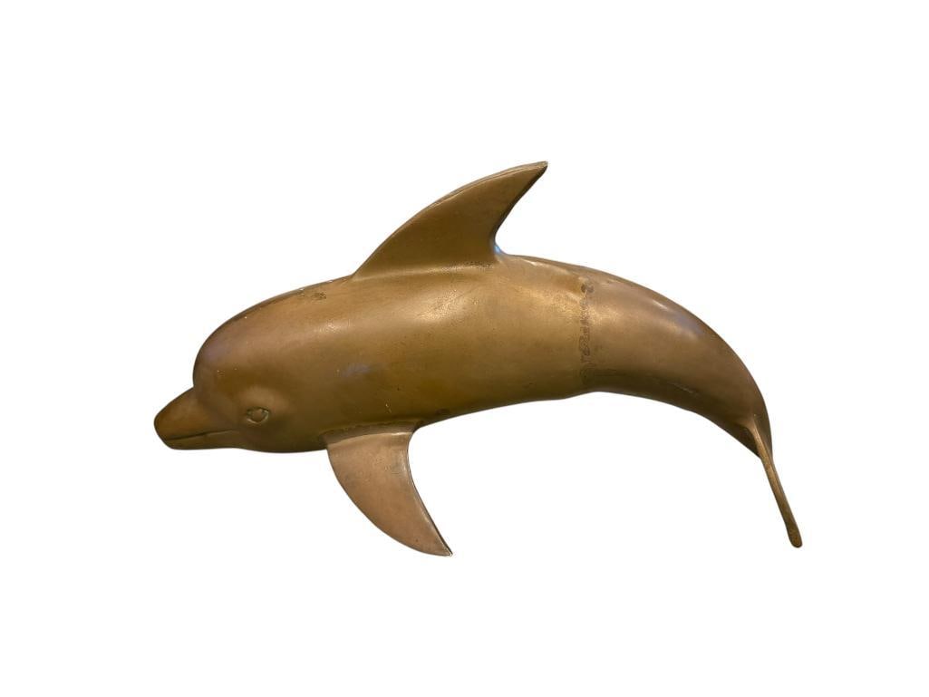 VINTAGE BRASS DOLPHIN ANIMAL FIGURAL CENTERPIECE (1 of 7)