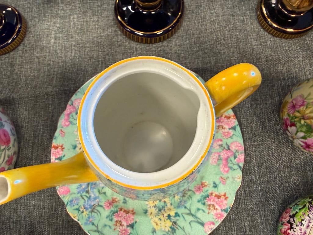 ASSORTED CHINA PITCHER, CREAMERS, SUGAR BOWLS, TEA CUPS AND SAUCERS VARIOUS MAKERS - 19