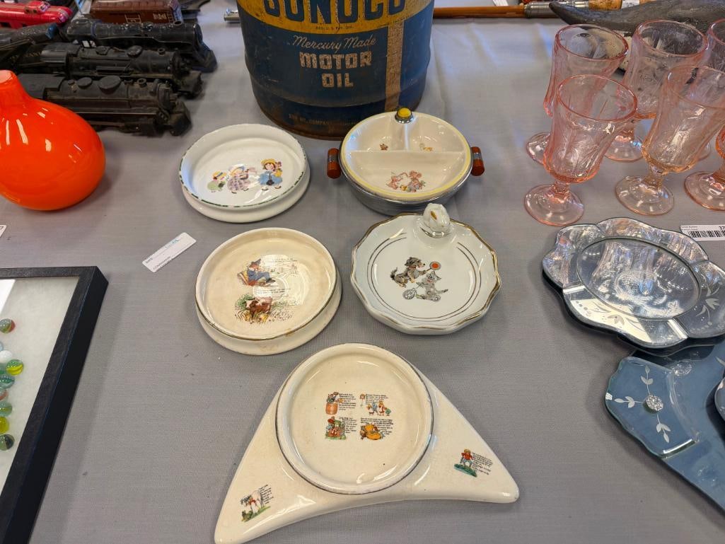 VINTAGE BABY BOWLS AND WARMING BOWLS NIPPON, THE POTTERS CO-OPERATIVE BARTSCH MFG. CO - 2