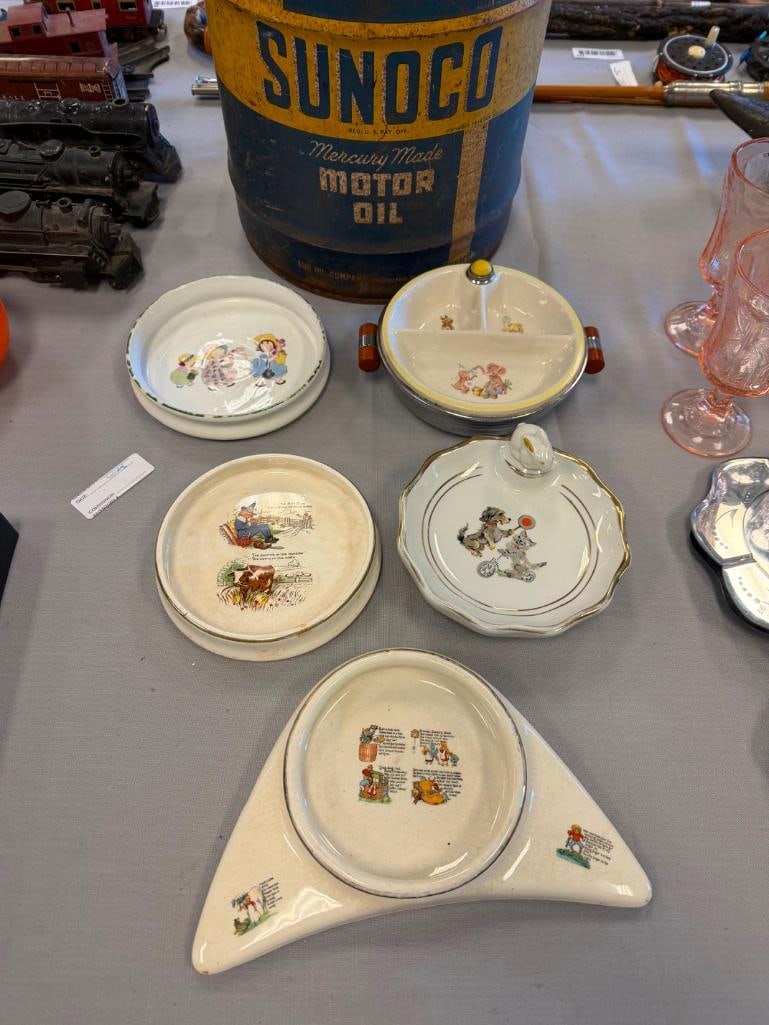 VINTAGE BABY BOWLS AND WARMING BOWLS NIPPON, THE POTTERS CO-OPERATIVE BARTSCH MFG. CO - 3