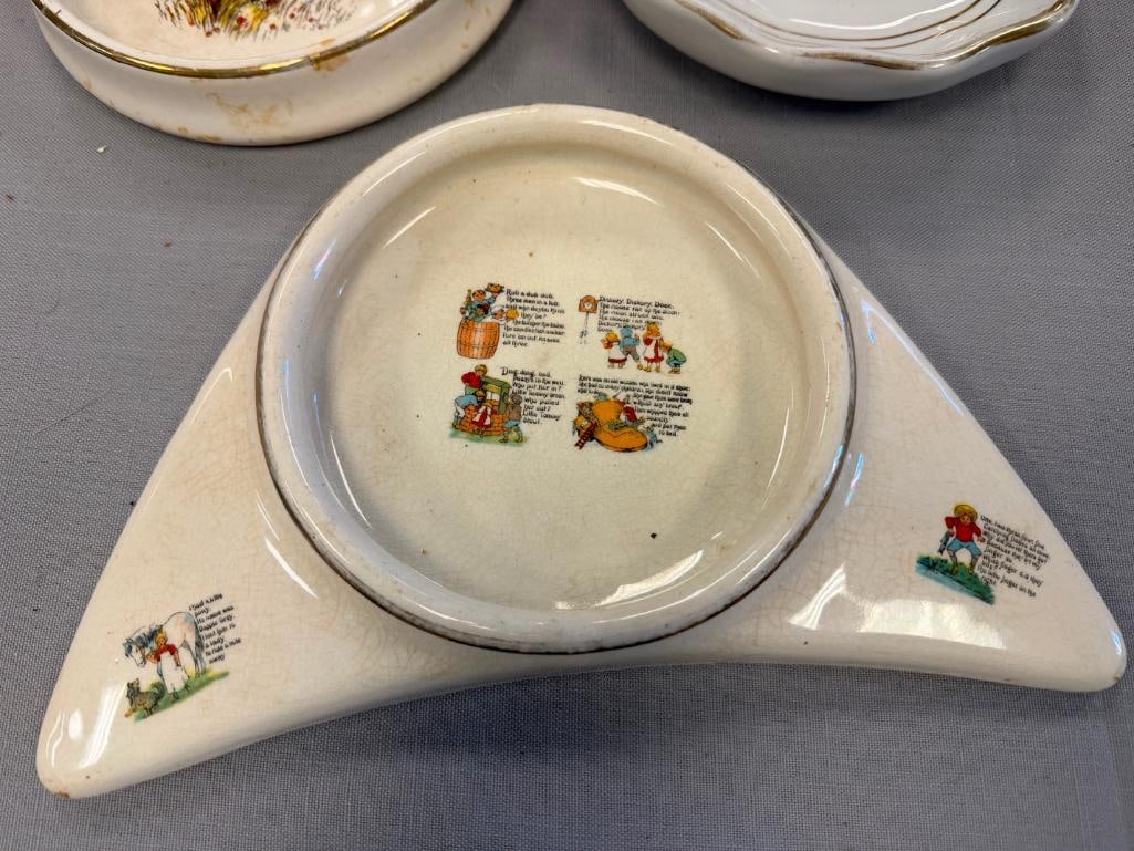 VINTAGE BABY BOWLS AND WARMING BOWLS NIPPON, THE POTTERS CO-OPERATIVE BARTSCH MFG. CO - 4