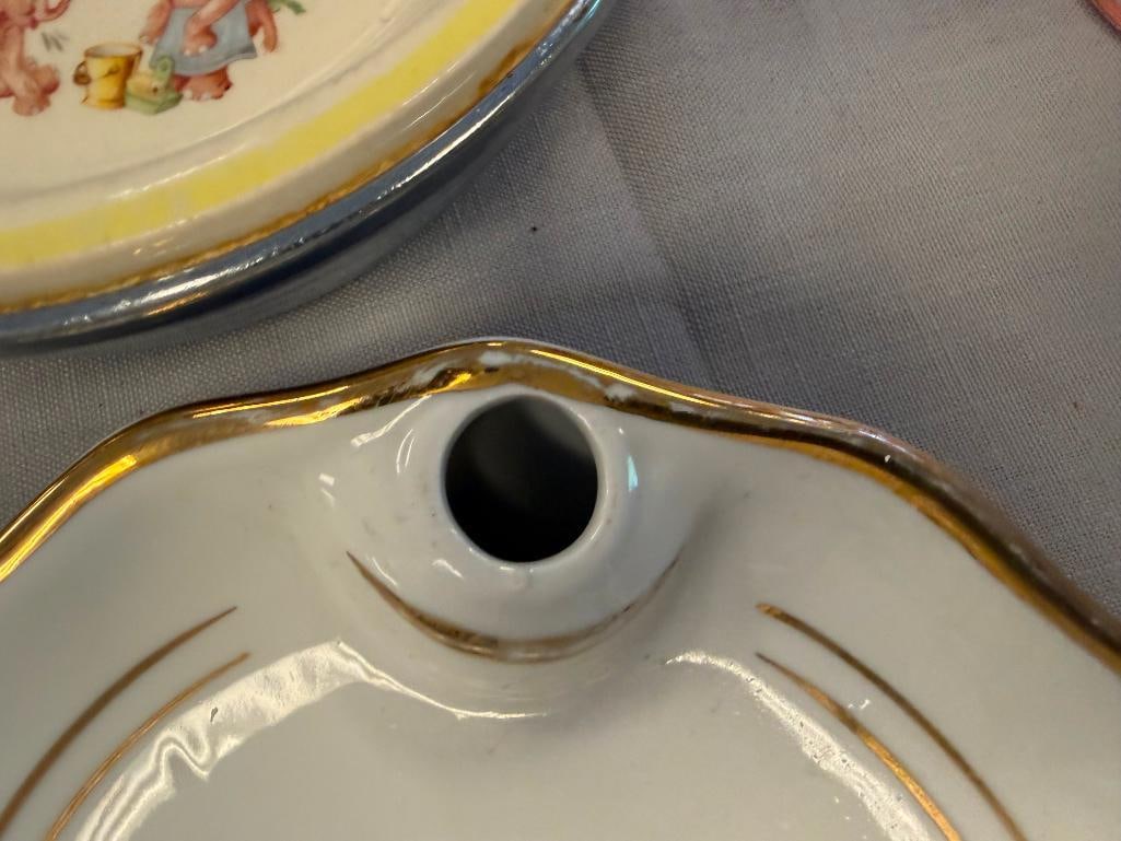 VINTAGE BABY BOWLS AND WARMING BOWLS NIPPON, THE POTTERS CO-OPERATIVE BARTSCH MFG. CO - 7