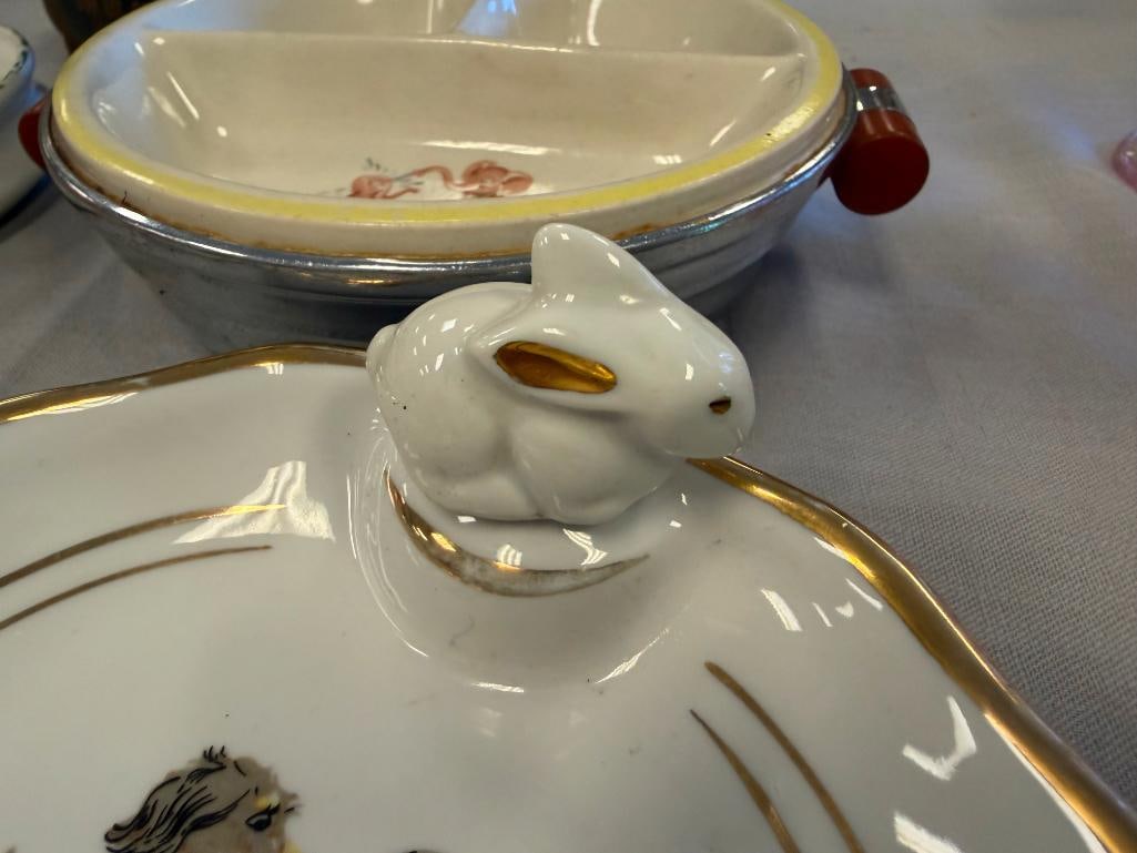 VINTAGE BABY BOWLS AND WARMING BOWLS NIPPON, THE POTTERS CO-OPERATIVE BARTSCH MFG. CO - 8
