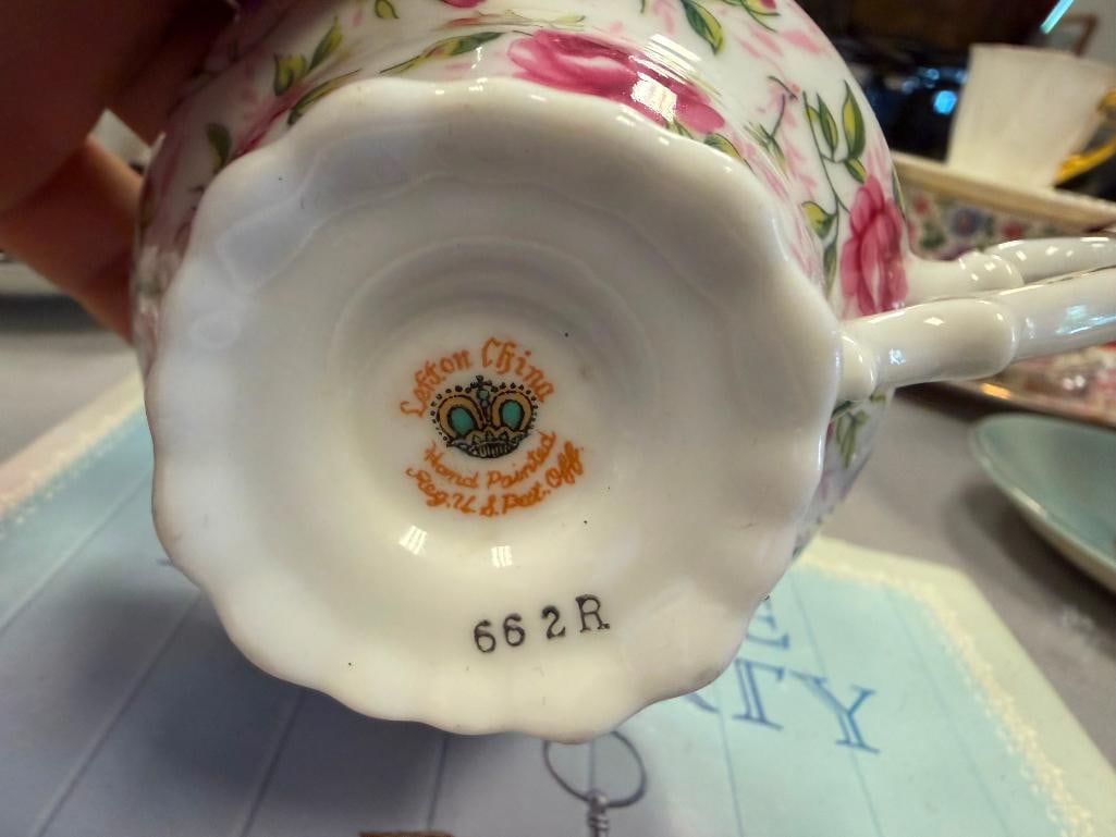 14 TEA CUP AND SAUCERS SETS MOSTLY ENGLISH MADE AYNSLEY, SHELLEY, LEFTON, LENOX, CLARENCE - 12
