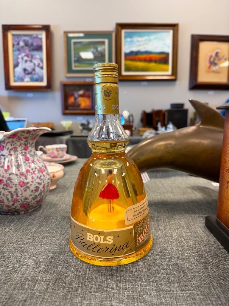 VINTAGE LUCA BOLS BALLERINA GOLD FLAKE LIQUER MADE IN HOLLAND MUSICAL BASE FACTORY SEALED - 3