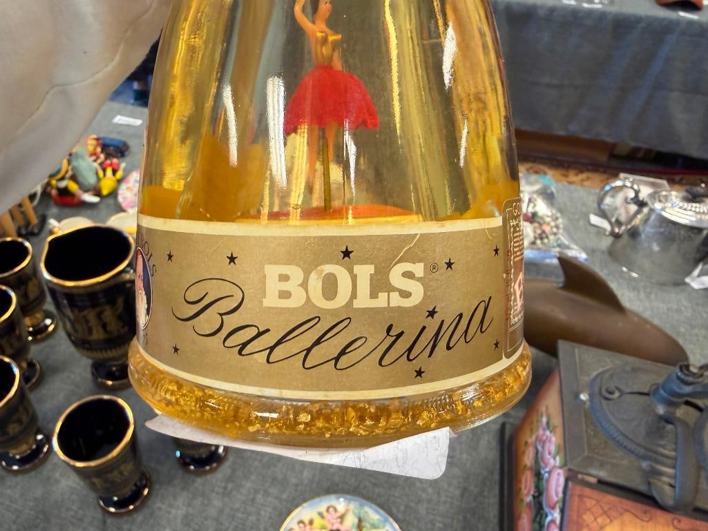VINTAGE LUCA BOLS BALLERINA GOLD FLAKE LIQUER MADE IN HOLLAND MUSICAL BASE FACTORY SEALED - 6