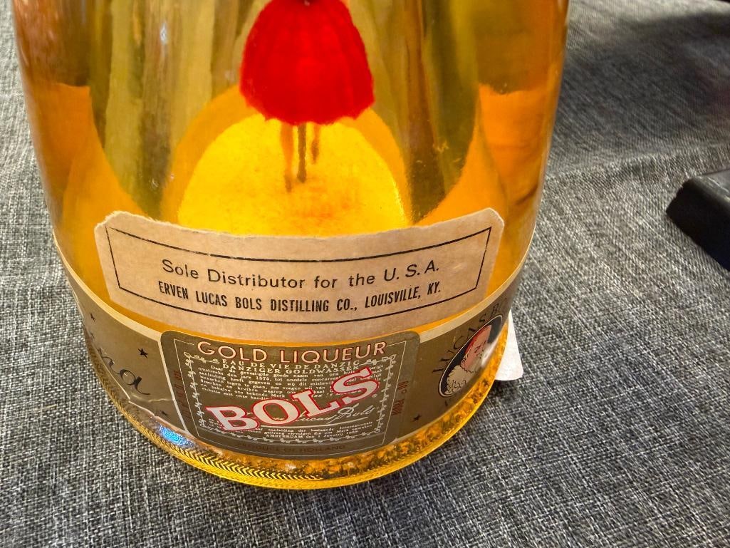 VINTAGE LUCA BOLS BALLERINA GOLD FLAKE LIQUER MADE IN HOLLAND MUSICAL BASE FACTORY SEALED - 9
