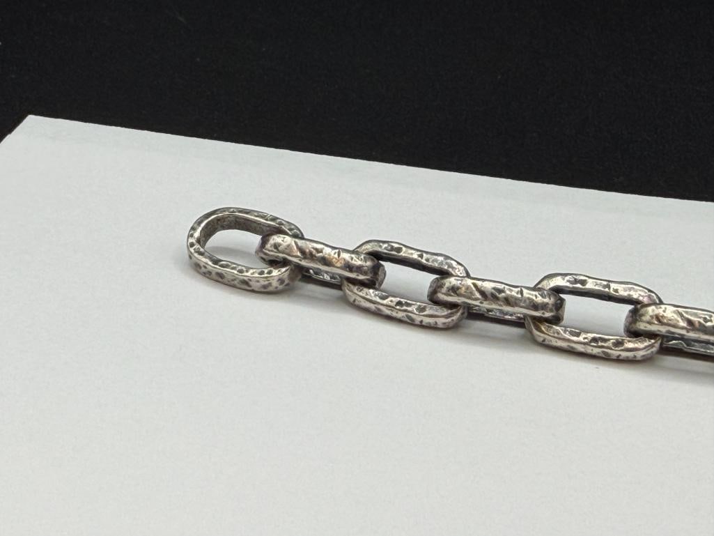 DISEL DESIGNER HALLMARKED STERLING SILVER ARROWHEAD DANGLE CHARM BRACELET - 4