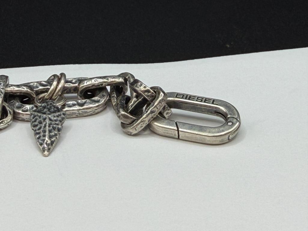 DISEL DESIGNER HALLMARKED STERLING SILVER ARROWHEAD DANGLE CHARM BRACELET - 5