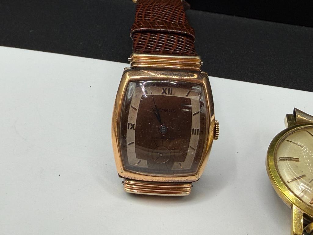 THREE VINTAGE MEN'S WRISTWATCHES INCLUDING GRUEN PRECISION, MOVADO AUTOMATIC, AND BENRUS - 6
