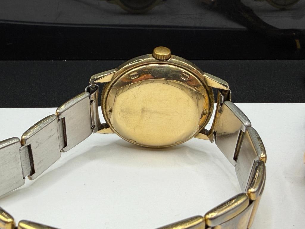 THREE VINTAGE MEN'S WRISTWATCHES INCLUDING GRUEN PRECISION, MOVADO AUTOMATIC, AND BENRUS - 7