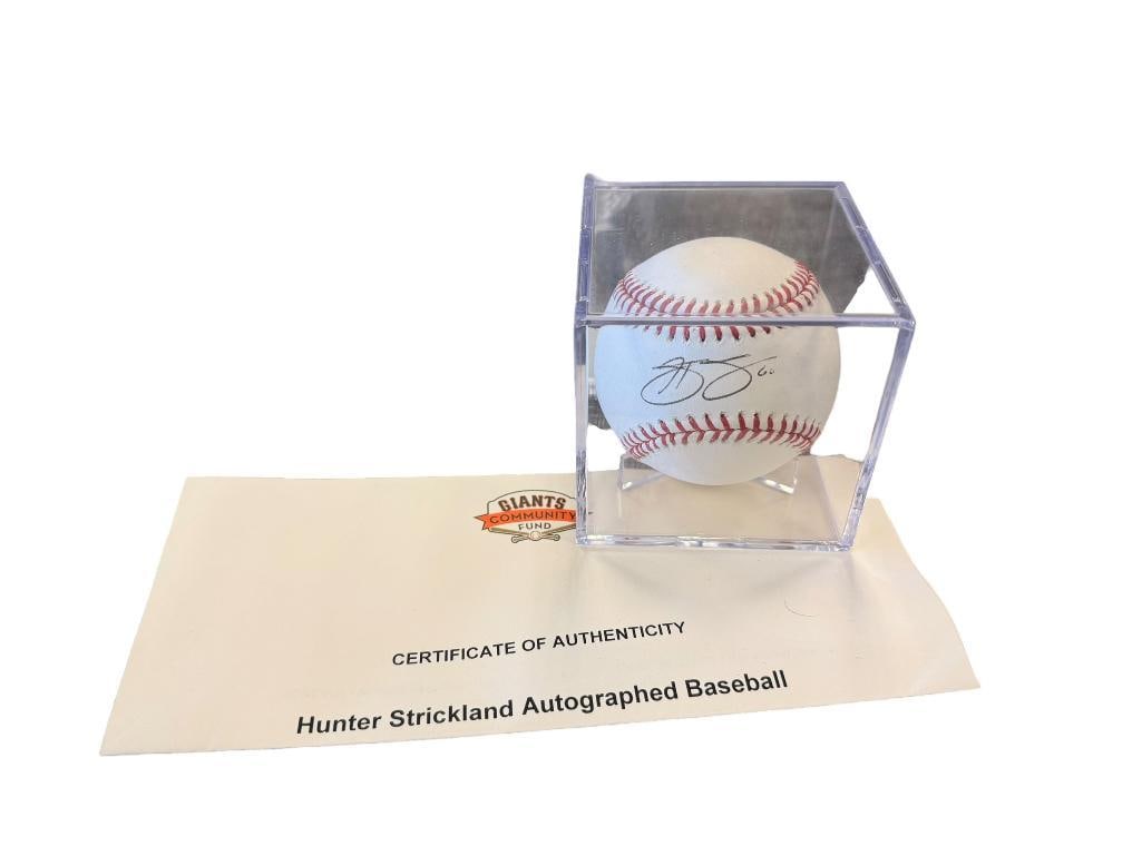 HUNTER STRICKLAND BASEBALL PLAYER AUTOGRAPHED BASEBALL MLB AUTHENTICATED (1 of 5)