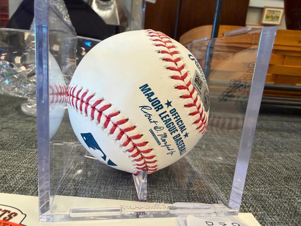 HUNTER STRICKLAND BASEBALL PLAYER AUTOGRAPHED BASEBALL MLB AUTHENTICATED - 5