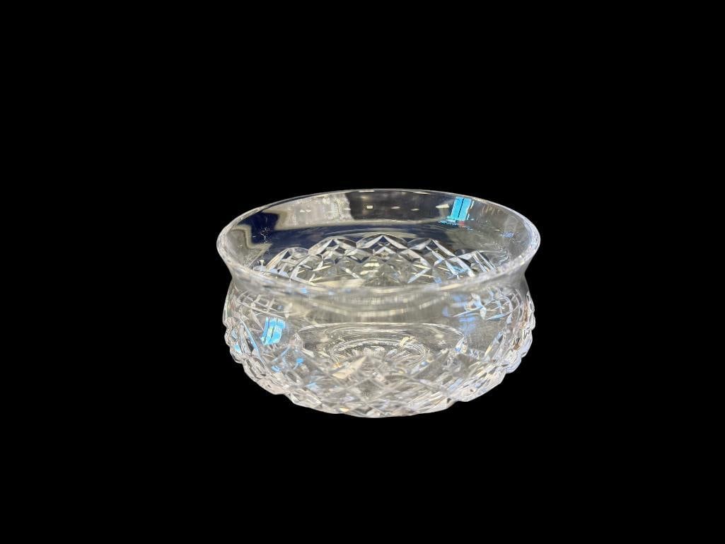 WATERFORD CRYSTAL COMERAGH FOOTED CANDY / NUT BOWL: WITH WATERMARK, NO CHIPS 5 1/4" ROUND