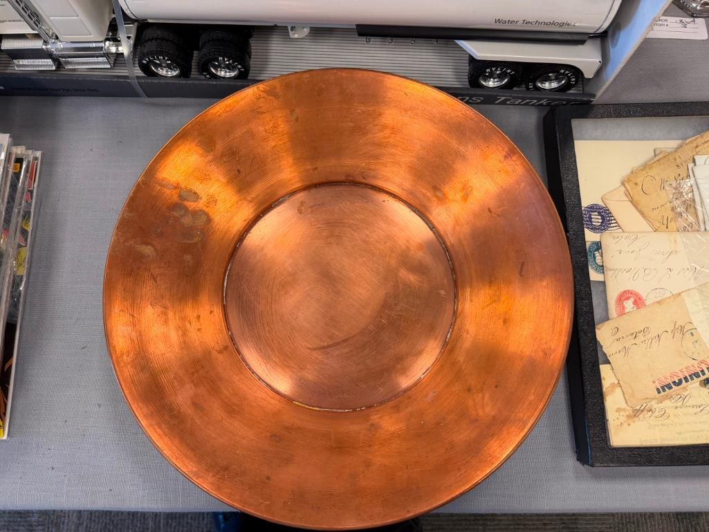VINTAGE SOLID COPPER GOLD MINING PAN - 4